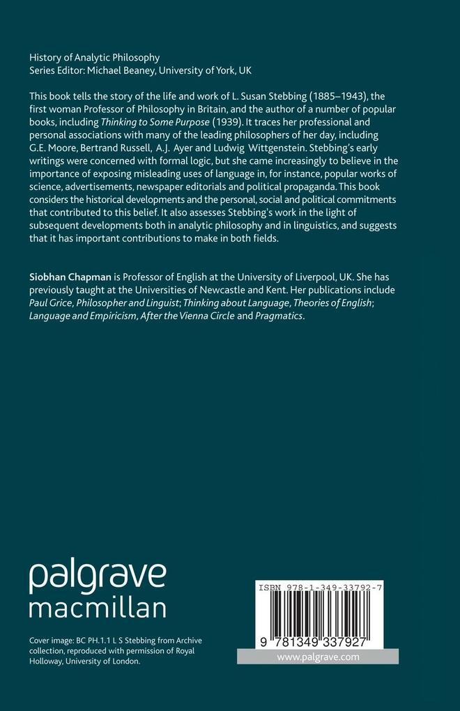 Weitere Ansicht: Susan Stebbing and the Language of Common Sense | S. Chapman