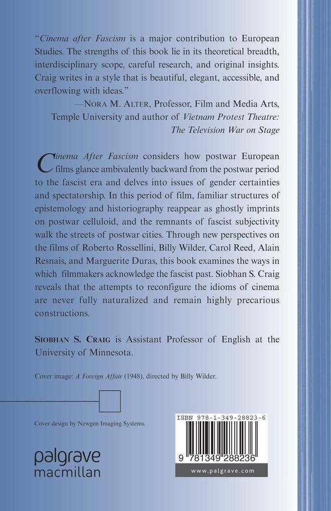 Weitere Ansicht: Cinema after Fascism | S. Craig