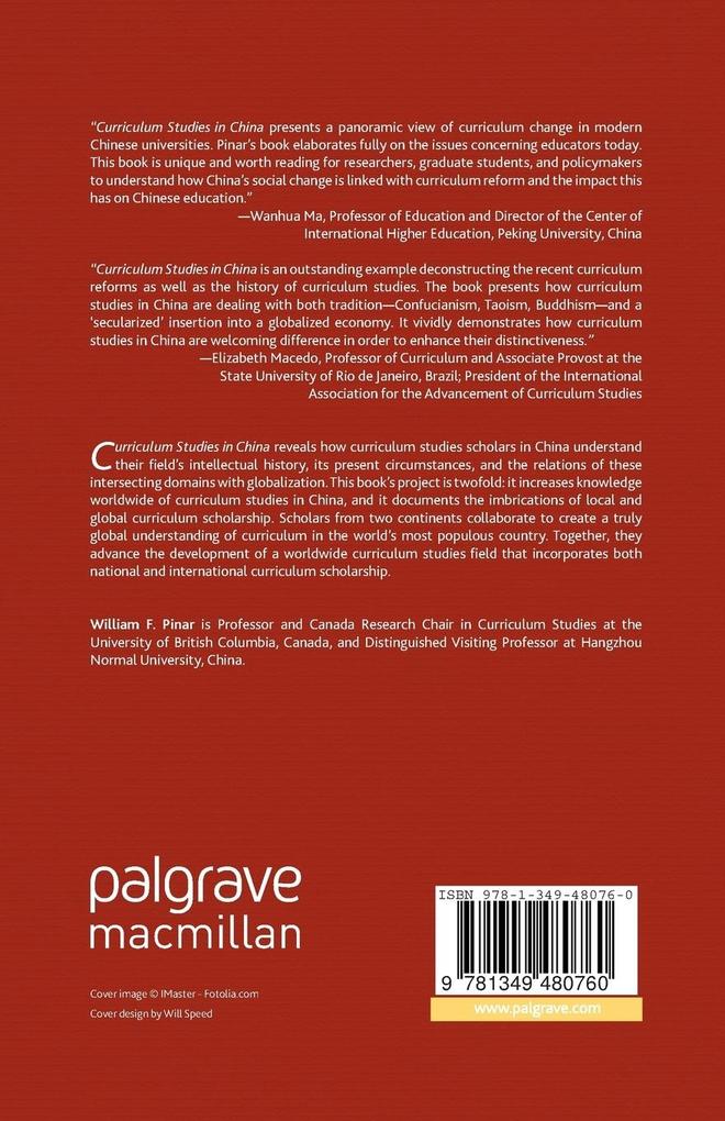 Weitere Ansicht: Curriculum Studies in China