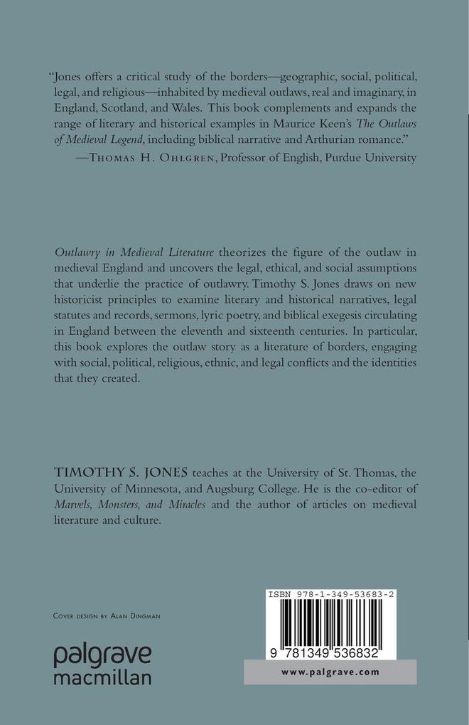Weitere Ansicht: Outlawry in Medieval Literature | T. Jones