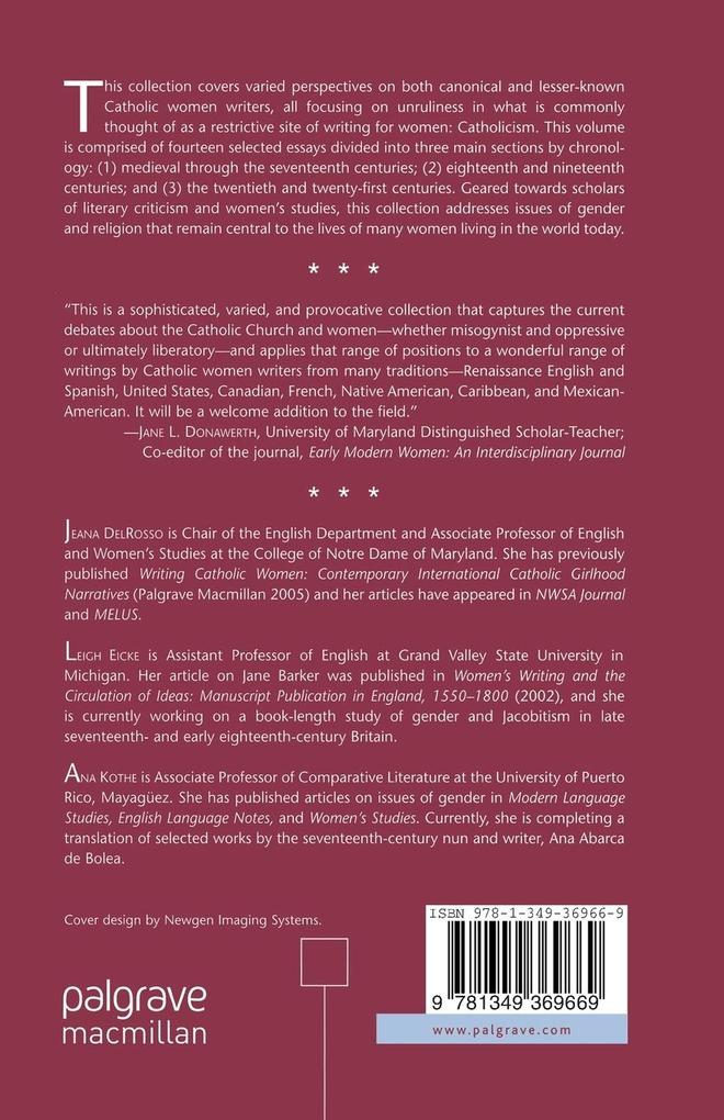 Weitere Ansicht: The Catholic Church and Unruly Women Writers