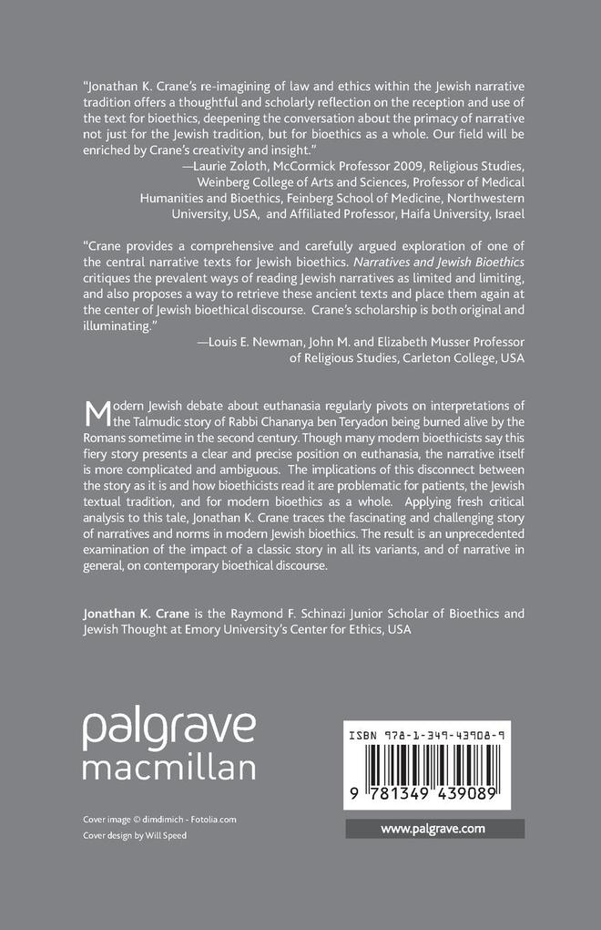 Weitere Ansicht: Narratives and Jewish Bioethics | J. Crane