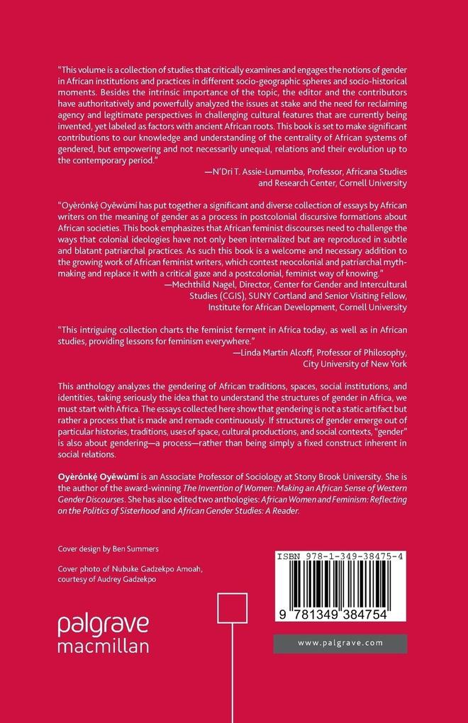 Weitere Ansicht: Gender Epistemologies in Africa | O. Oyewumi