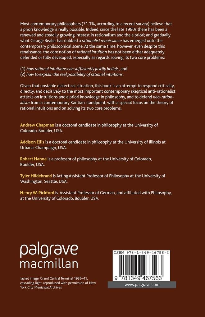Weitere Ansicht: In Defense of Intuitions | A. Chapman, R. Hanna, A. Ellis, T. Hildebrand, H. Pickford