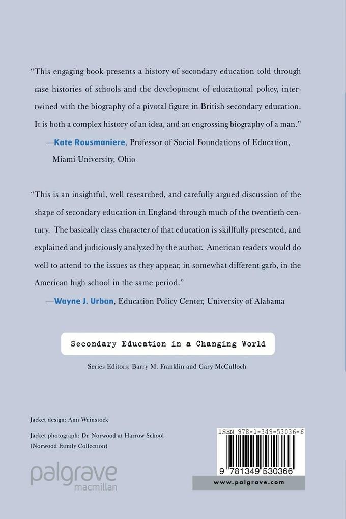 Weitere Ansicht: Cyril Norwood and the Ideal of Secondary Education | G. McCulloch