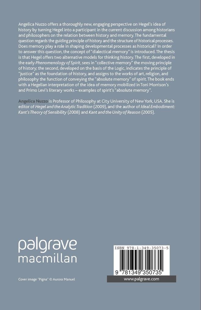 Weitere Ansicht: Memory, History, Justice in Hegel | Angelica Nuzzo