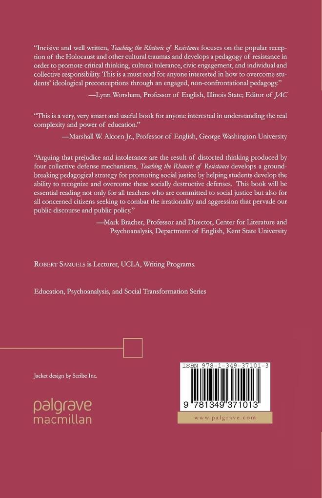 Weitere Ansicht: Teaching the Rhetoric of Resistance | R. Samuels