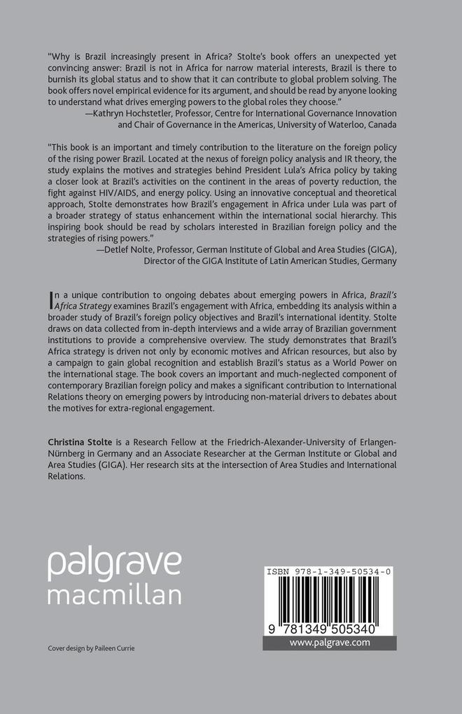 Weitere Ansicht: Brazil's Africa Strategy | C. Stolte