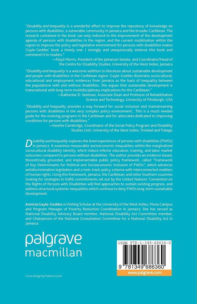 Weitere Ansicht: Disability and Inequality | A. Gayle-Geddes