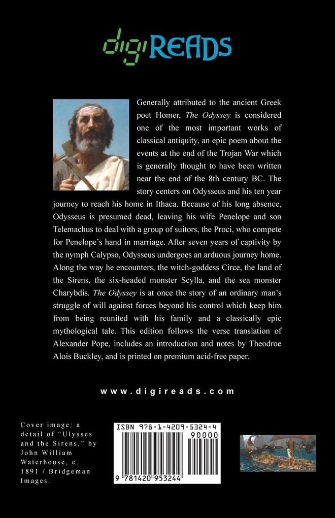 Weitere Ansicht: The Odyssey (Translated into verse by Alexander Pope with an Introduction and notes by Theodore Alois Buckley) | Homer