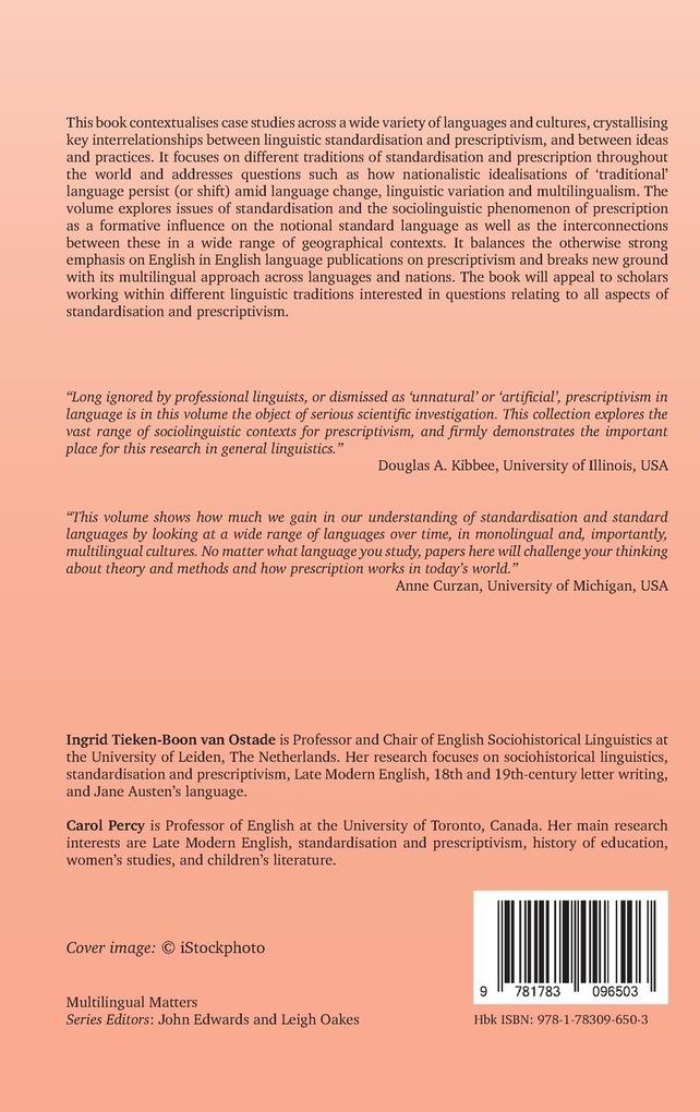 Weitere Ansicht: Prescription and Tradition in Language