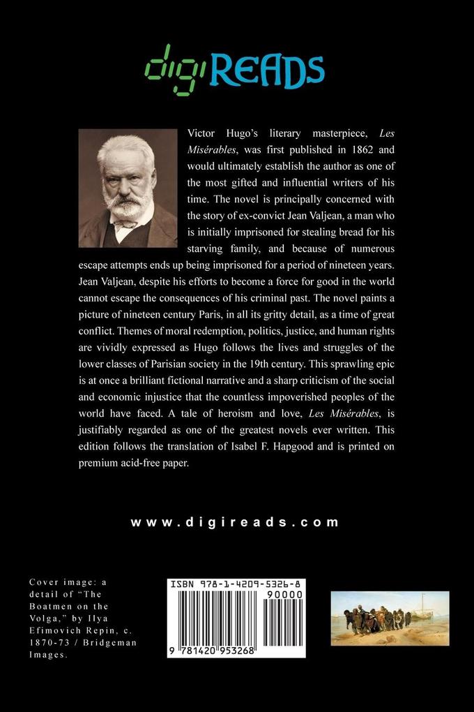 Weitere Ansicht: Les Miserables (Translated by Isabel F. Hapgood) | Victor Hugo