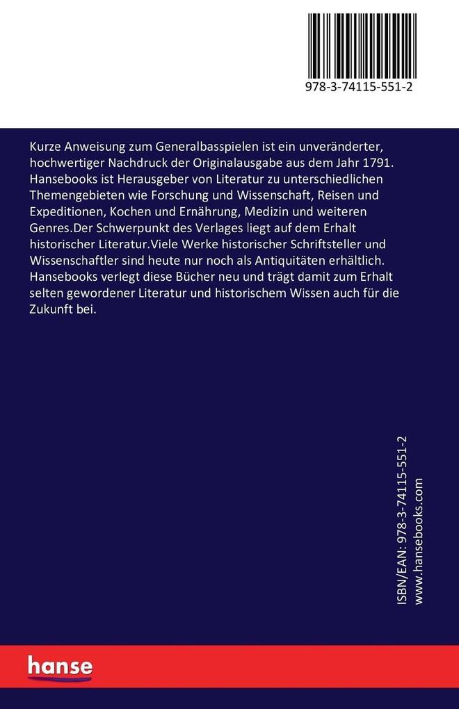 Weitere Ansicht: Kurze Anweisung zum Generalbasspielen | Daniel Gottlob Türk