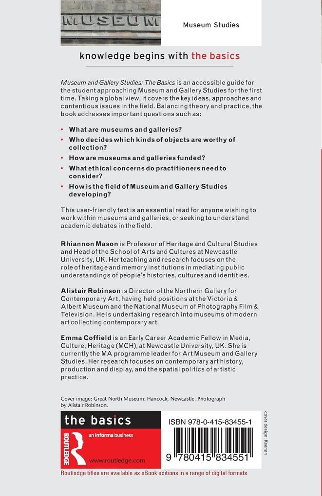 Weitere Ansicht: Museum and Gallery Studies | Rhiannon Mason, Emma Coffield, Alistair Robinson