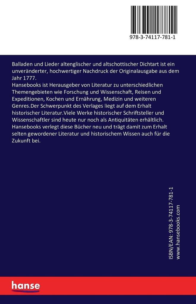 Weitere Ansicht: Balladen und Lieder altenglischer und altschottischer Dichtart | August Friedrich Ursinus