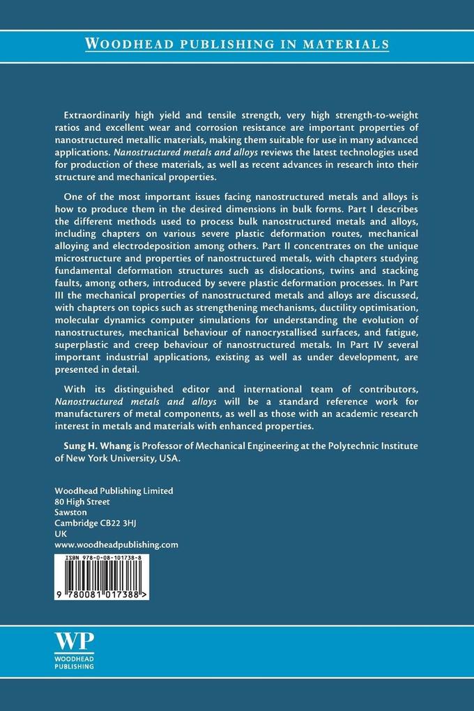 Weitere Ansicht: Nanostructured Metals and Alloys