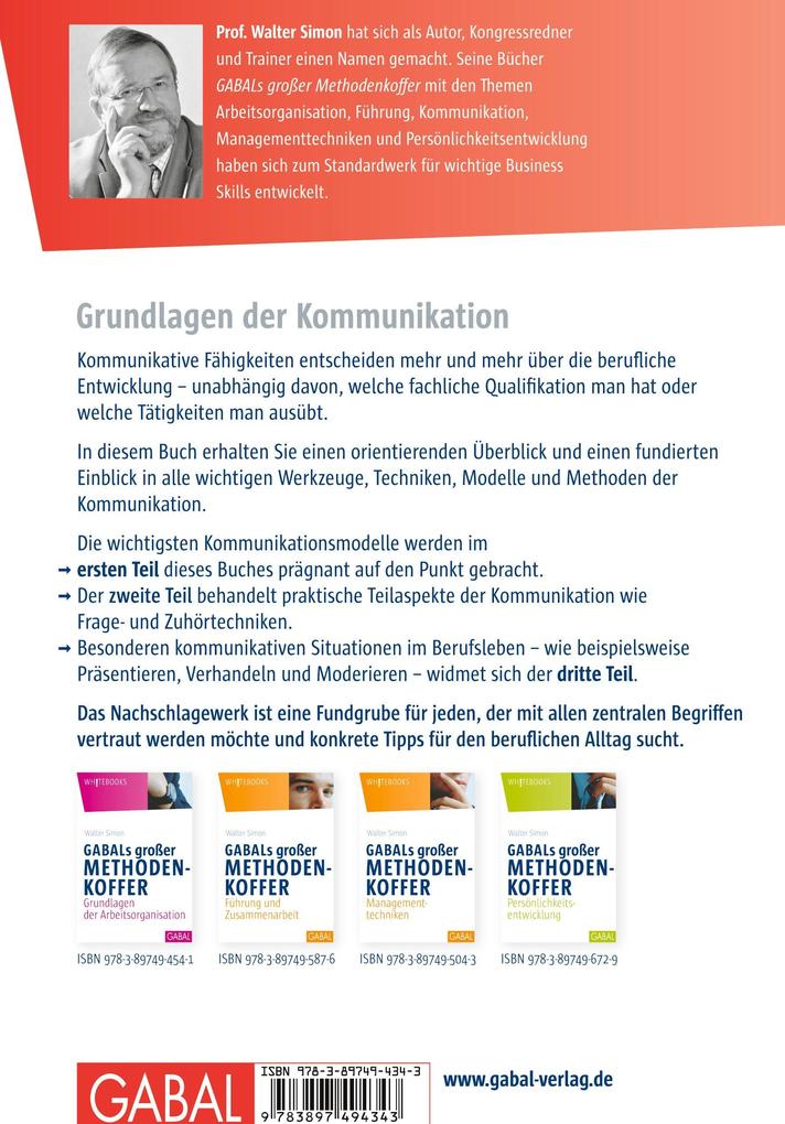 Weitere Ansicht: GABALs großer Methodenkoffer: Grundlagen der Kommunikation | Walter Simon
