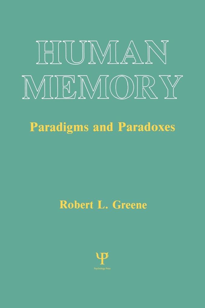 Produktbild: Human Memory | Robert L. Greene