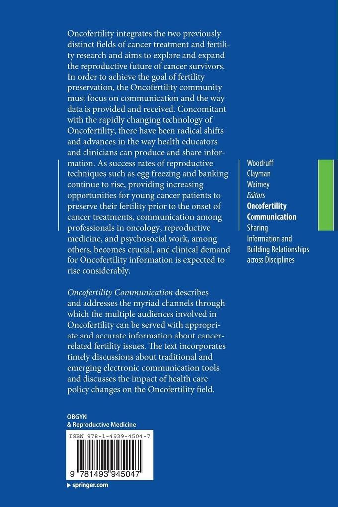 Weitere Ansicht: Oncofertility Communication