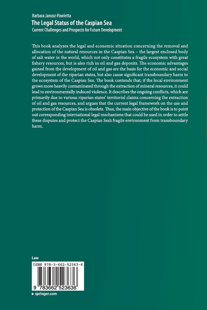 Weitere Ansicht: The Legal Status of the Caspian Sea | Barbara Janusz-Pawletta