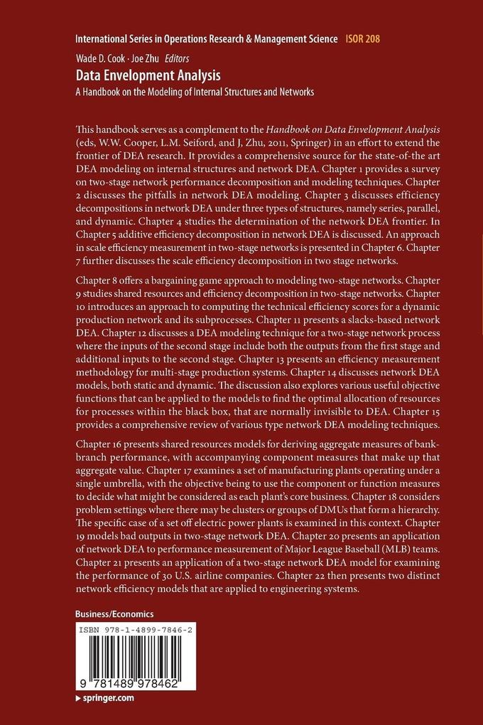 Weitere Ansicht: Data Envelopment Analysis