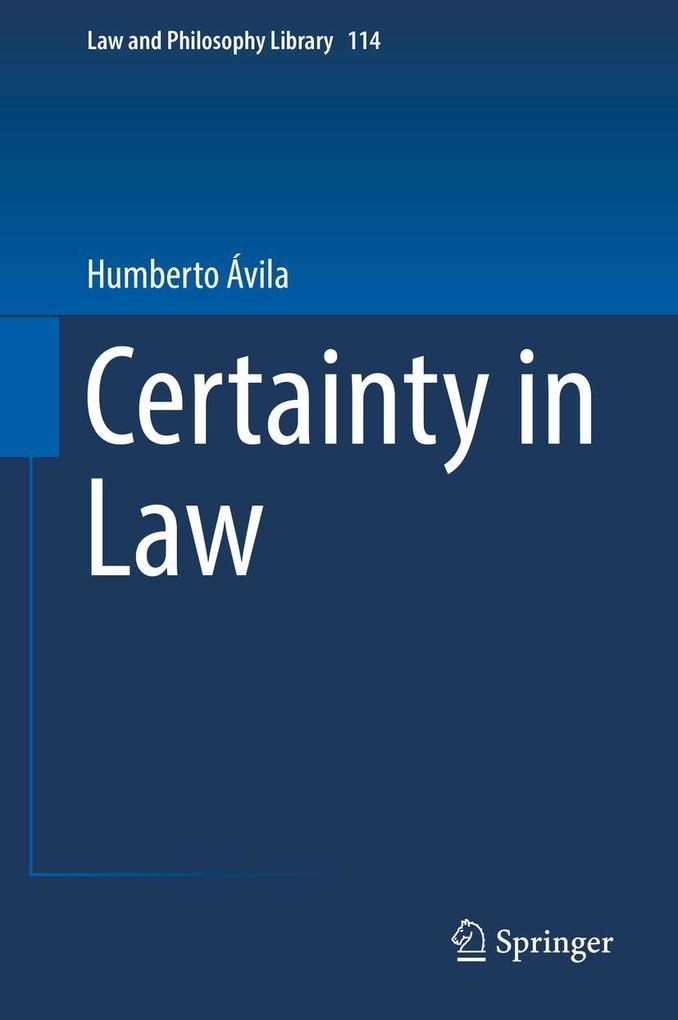 Produktbild: Certainty in Law | Humberto Ávila
