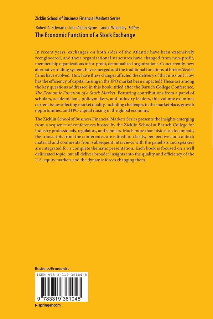 Weitere Ansicht: The Economic Function of a Stock Exchange