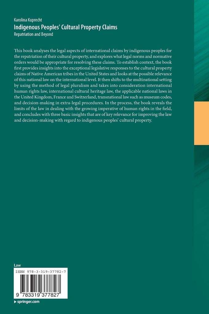 Weitere Ansicht: Indigenous Peoples' Cultural Property Claims | Karolina Kuprecht