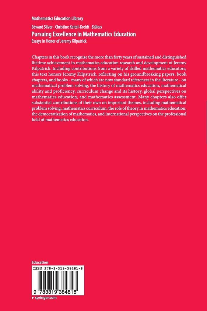 Weitere Ansicht: Pursuing Excellence in Mathematics Education