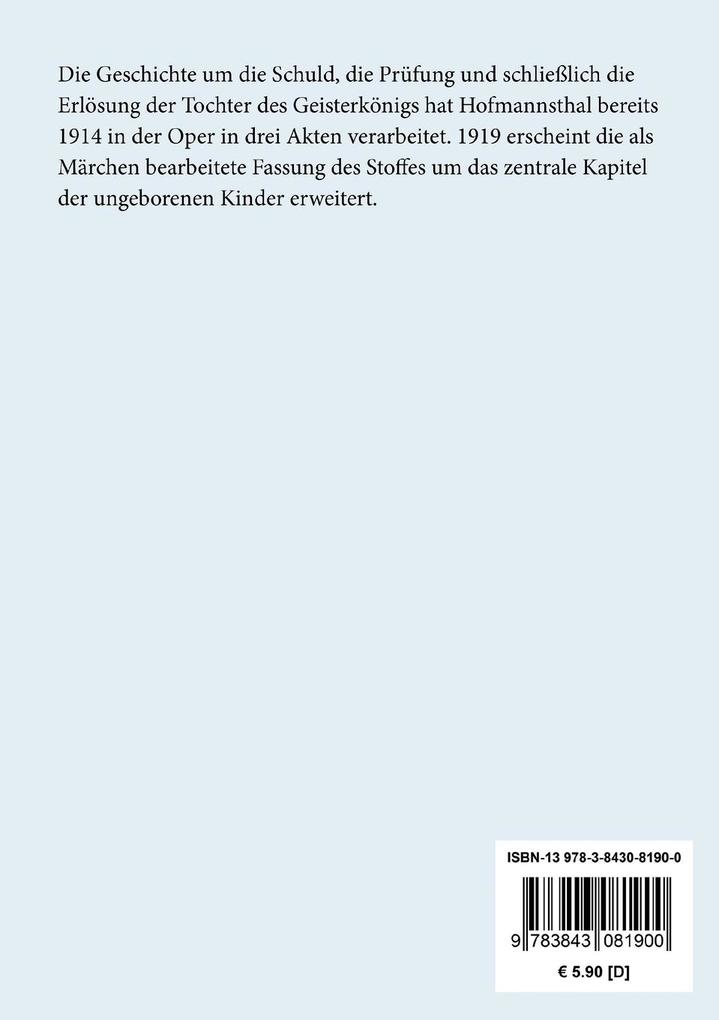 Weitere Ansicht: Die Frau ohne Schatten | Hugo Von Hofmannsthal