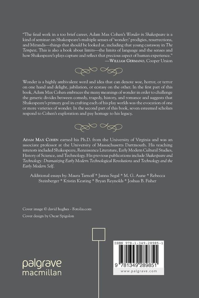 Weitere Ansicht: Wonder in Shakespeare | A. Cohen