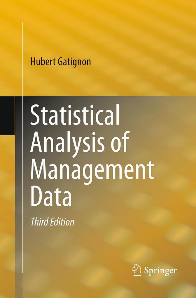 Produktbild: Statistical Analysis of Management Data | Hubert Gatignon