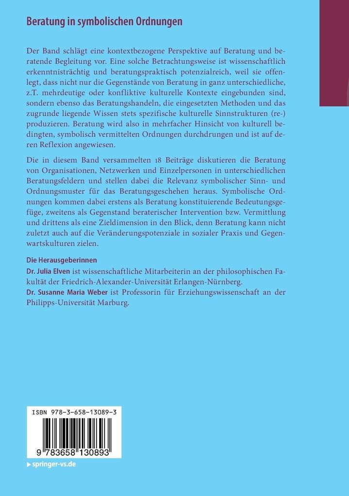 Weitere Ansicht: Beratung in symbolischen Ordnungen