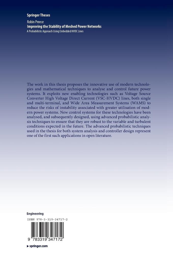 Weitere Ansicht: Improving the Stability of Meshed Power Networks | Robin Preece