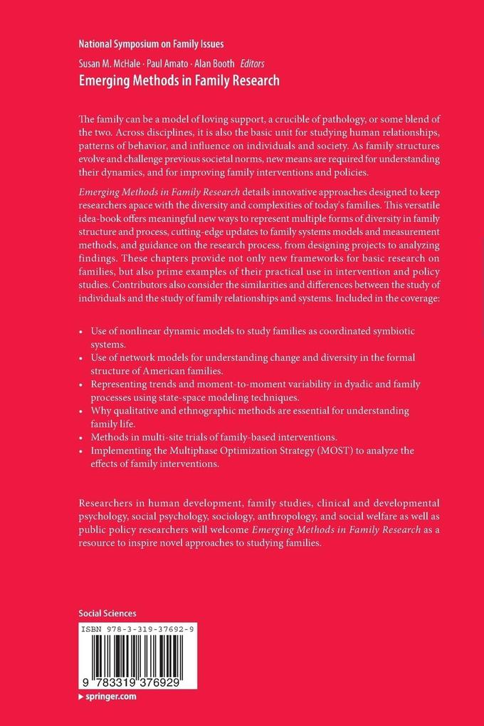 Weitere Ansicht: Emerging Methods in Family Research