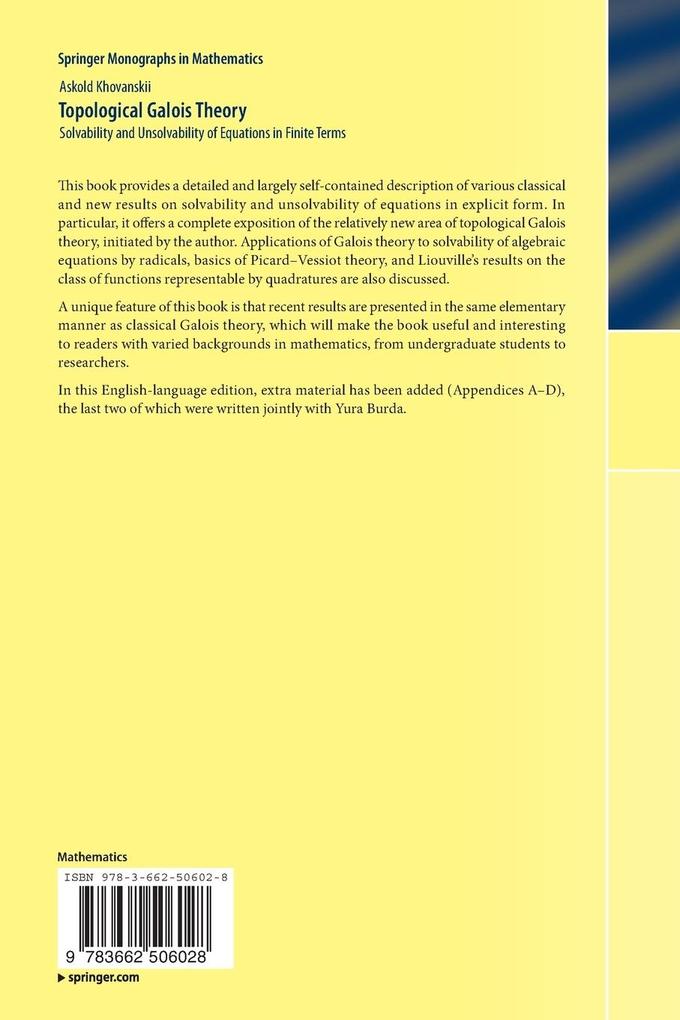 Weitere Ansicht: Topological Galois Theory | Askold Khovanskii