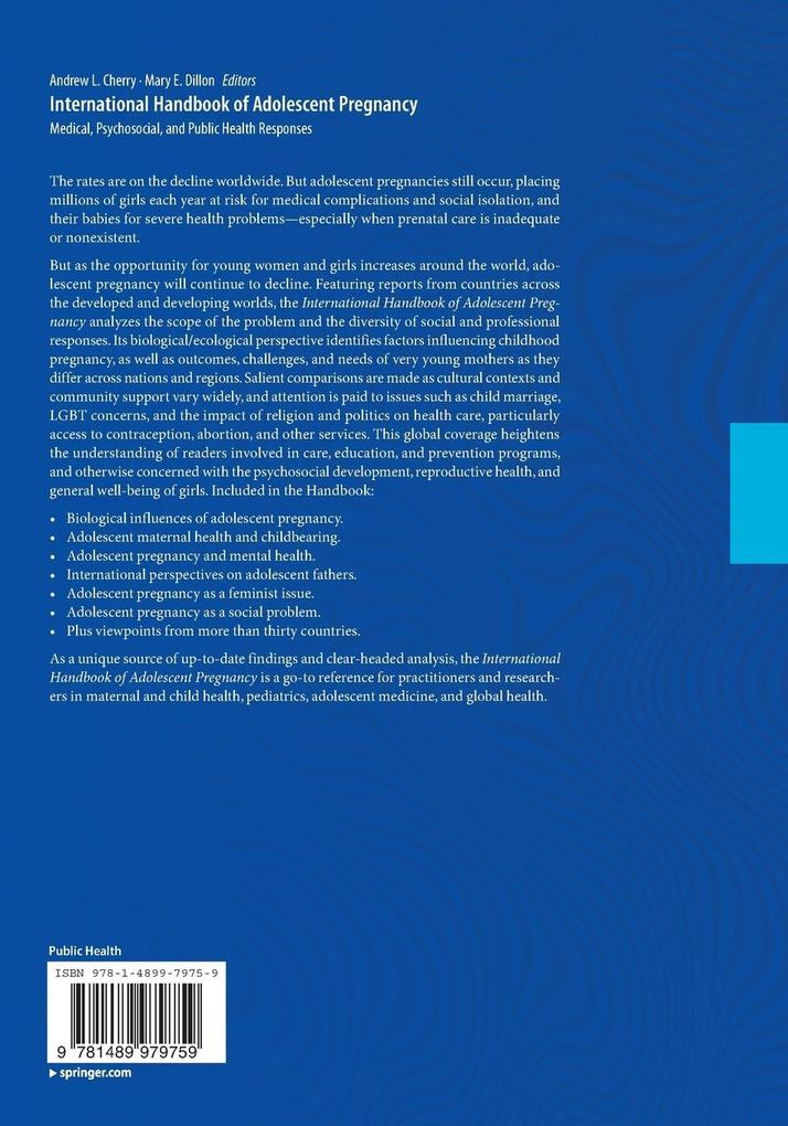 Weitere Ansicht: International Handbook of Adolescent Pregnancy