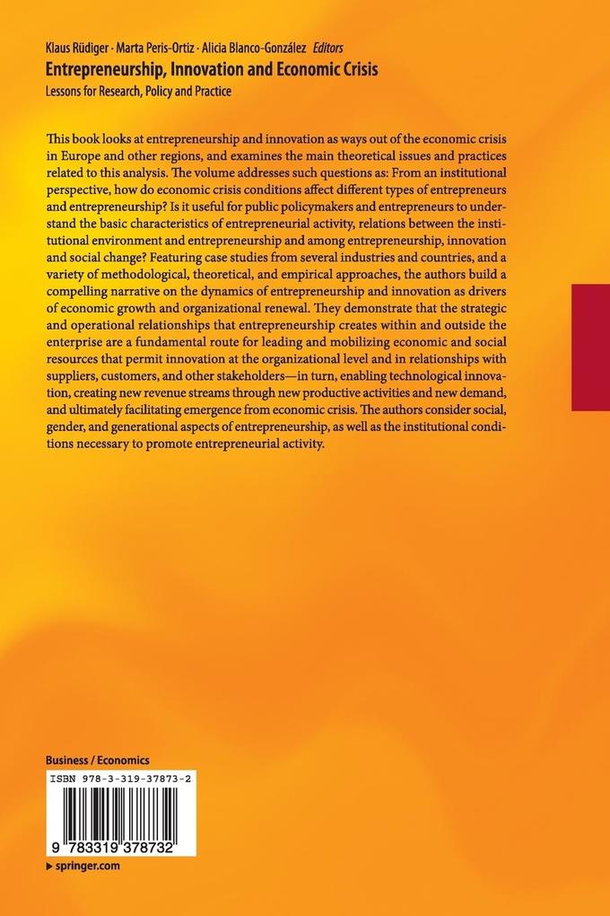 Weitere Ansicht: Entrepreneurship, Innovation and Economic Crisis