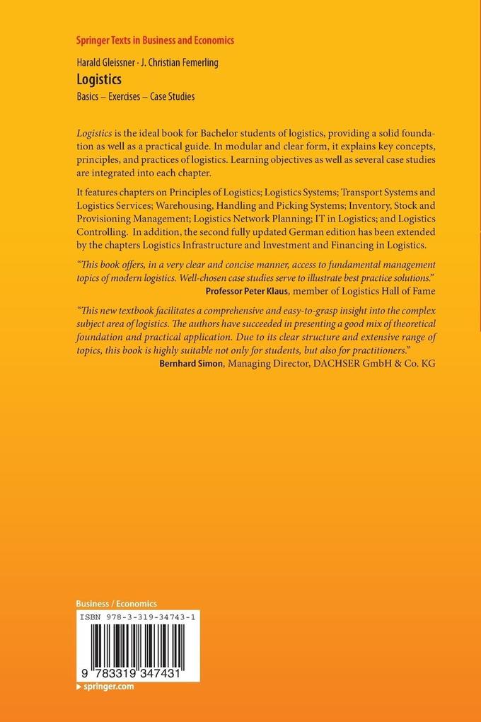 Weitere Ansicht: Logistics | J. Christian Femerling, Harald Gleissner