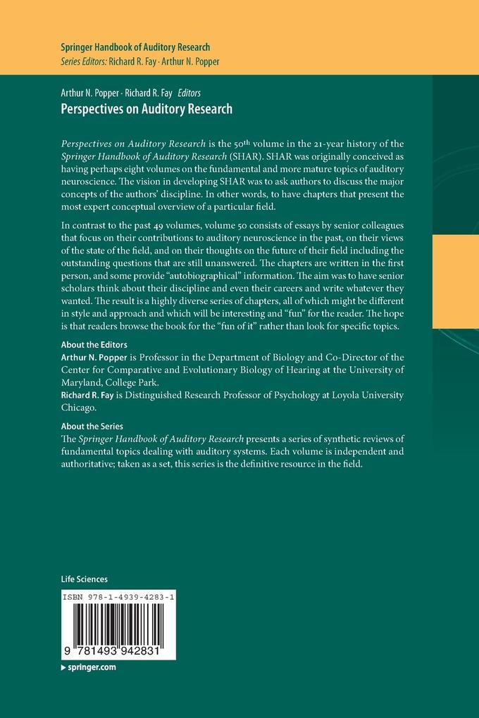 Weitere Ansicht: Perspectives on Auditory Research