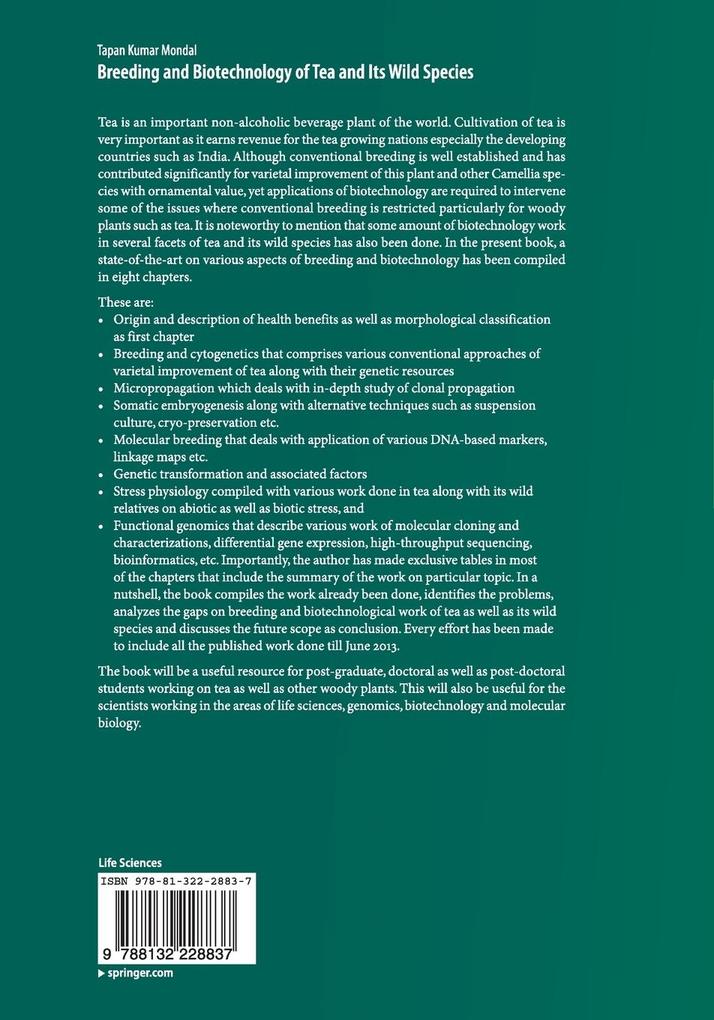 Weitere Ansicht: Breeding and Biotechnology of Tea and its Wild Species | Tapan Kumar Mondal