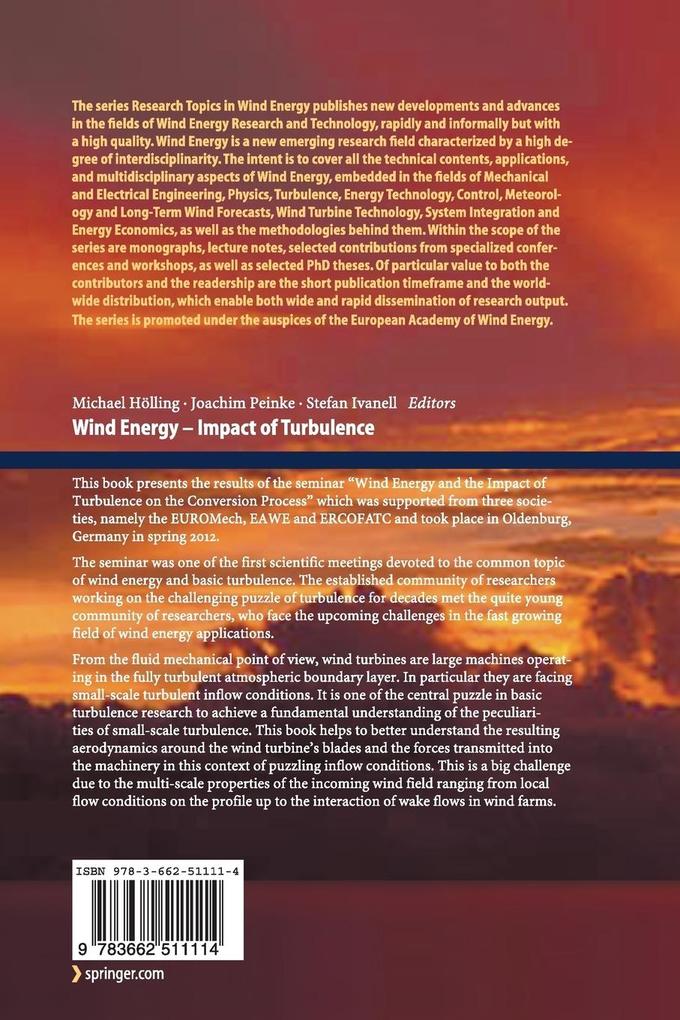 Weitere Ansicht: Wind Energy - Impact of Turbulence