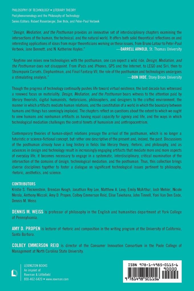 Weitere Ansicht: Design, Mediation, and the Posthuman
