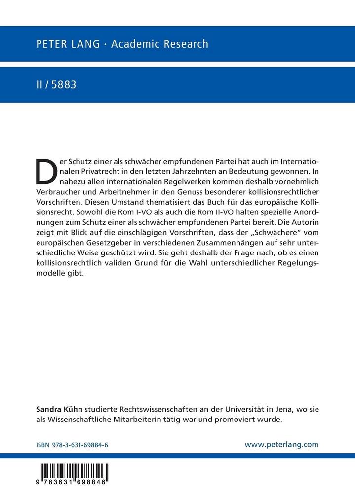Weitere Ansicht: Rechtswahlbeschränkungen zum Schutz des Schwächeren | Sandra Kühn