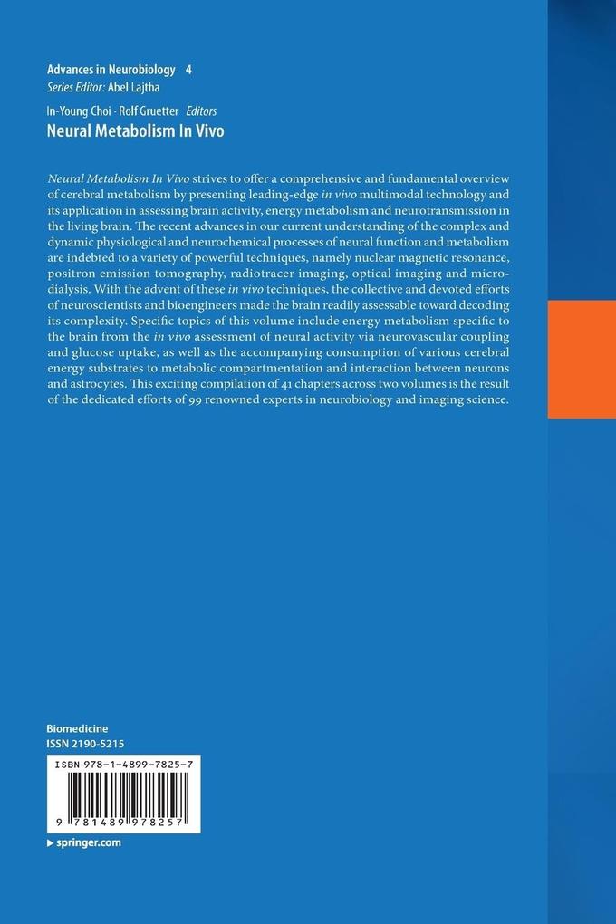 Weitere Ansicht: Neural Metabolism In Vivo