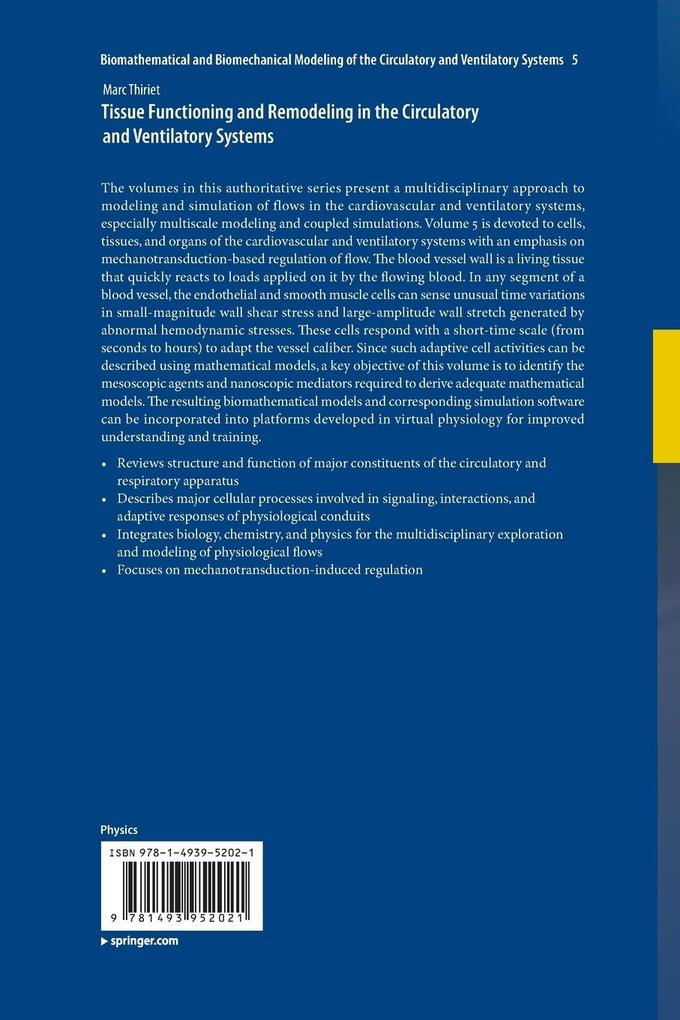 Weitere Ansicht: Tissue Functioning and Remodeling in the Circulatory and Ventilatory Systems | Marc Thiriet