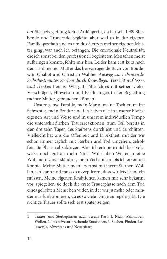 Weitere Ansicht: Sterbefasten | Christiane zur Nieden