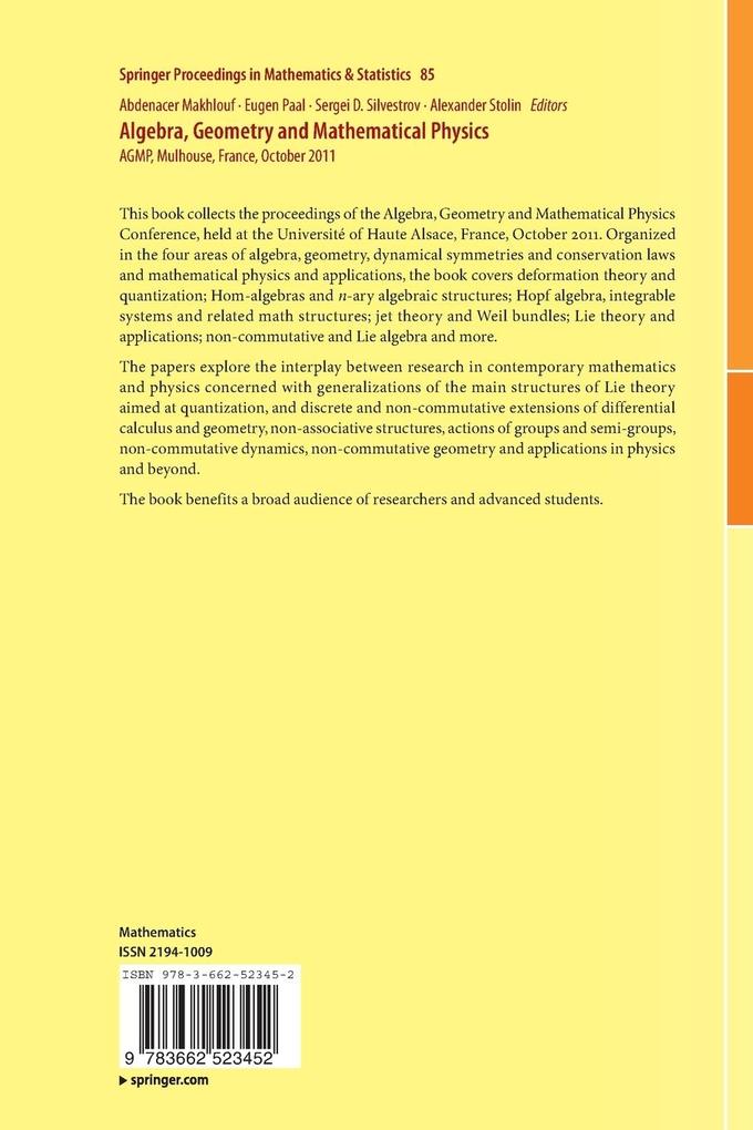 Weitere Ansicht: Algebra, Geometry and Mathematical Physics