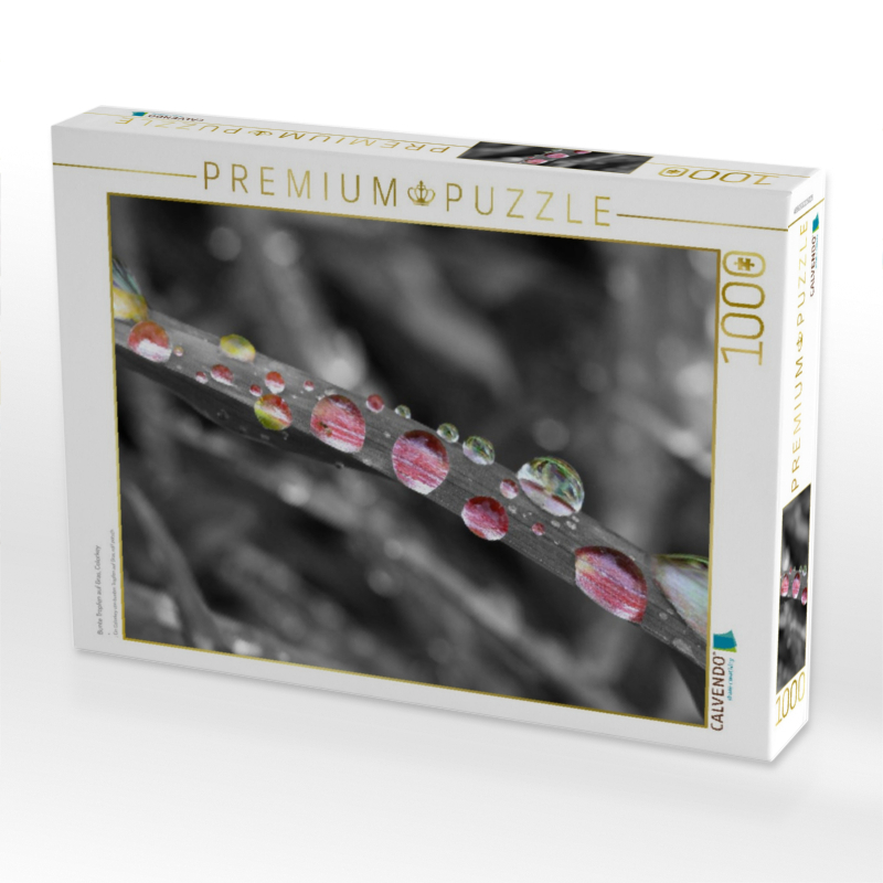 Weitere Ansicht: CALVENDO Puzzle Bunte Tropfen auf Gras, Colorkey | 1000 Teile Lege-Größe 64x48cm Foto-Puzzle für glückliche Stunden | Rolf Pötsch, Calvendo