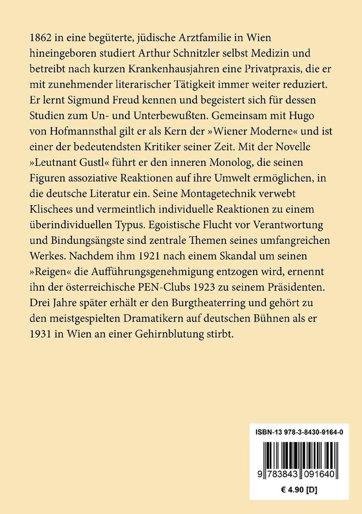 Weitere Ansicht: Sterben | Arthur Schnitzler
